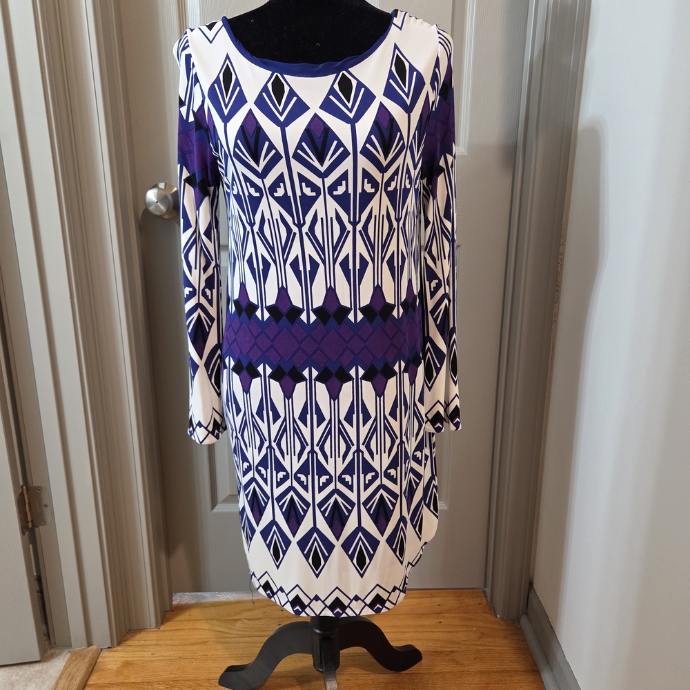 Studio Blue & White Mesh Top with Branded Tag
